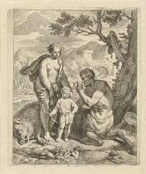 Achilles onderwezen door Chiron