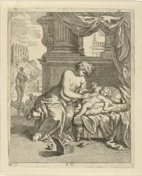 Thetis smeert Achilles in met ambrosia