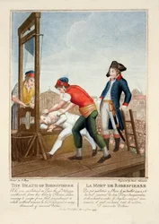 De dood van Robespierre (1758-94), 28 juli 1794, gegraveerd door James Idnarpila, gepubliceerd in 1799