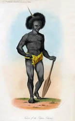 Inboorling van de Papua-eilanden, ca. 1840