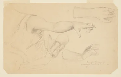 Studies van Handen voor Koepel van Fabrieken en Vrije Kunsten Gebouw, Wereldtentoonstelling, Chicago, IL