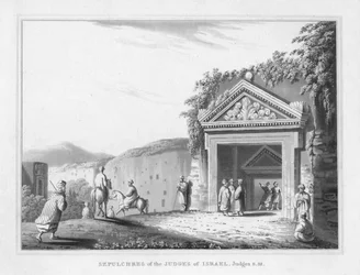 Grafstenen van de rechters van Israël. Rechters 8.32., 1830