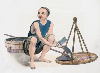Een visboer, 1800