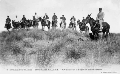 Franse Vreemdelingenlegioen cavalerie, Forthassa Gharbia, Algerije, c1905