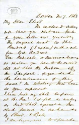 Brief ondertekend door J.M.F. [J.M. Forbes], Boston, aan Eliot [William G. Eliot], 7 november 1863