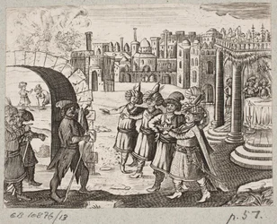 Illustratie voor Adam Olearius, “Persianischer Rosenthal von einem Sinnreichen Poeten Schich Saadi [...]”, Schleswig 1660