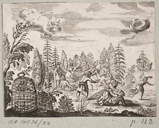 Illustratie bij Adam Olearius, "Persianischer Rosenthal von einem Sinnreichen Poeten Schich Saadi [...]", Schleswig 1660