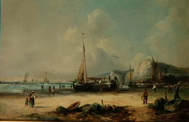 Vissersboten aan de Kust