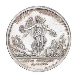 Medaille ter herdenking van de hertog van Wellington en veldmaarschalk von Blücher 1815, ca. 1815 (zilver)