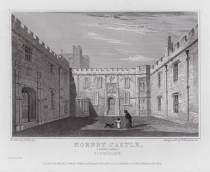 Hornby Castle, Binnenhof, Yorkshire