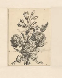 Boterbloemen met een Lint samengebonden
