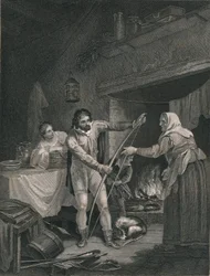 Alfred in het huisje van de herder