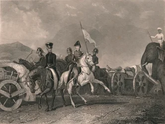 Nederlaag en dood van Dhoondiah bij Conaghull, 1800, begin-midden 19e eeuw