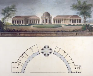 De Tempel van de Zon bij de Bayreuth Hermitage c.1780