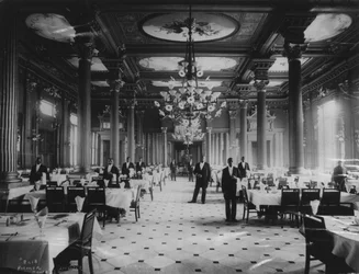 Grote eetzaal van Palmer House, c.1880