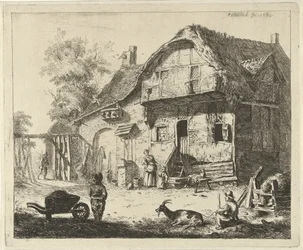 Figuren bij een boerenhofstede