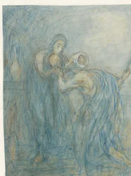 Rebekka laaft Eliëzer (?)