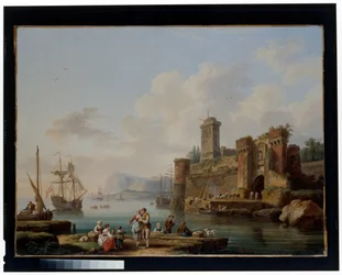 Een havenscène