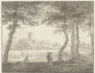 Muiderberg, van de Hooge Weg af gezien