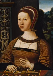Dutch: Portret van een vrouw (koningin Isabella van Denemarken) Portrait of a Woman possibly Elizabeth of Denmark