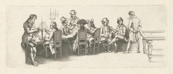Mannen in een koffiehuis met een biljart