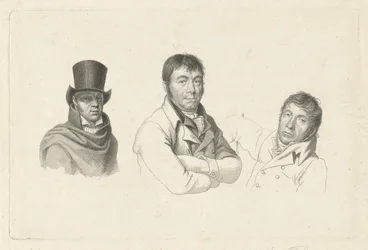Portretten van Jan Kamphuysen, Dirk Versteegh en Hendrik de Flines