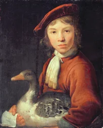 Jongen met een Gans