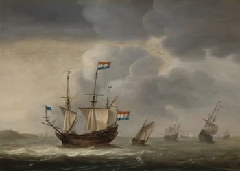 Schepen voor de kust