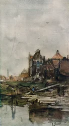 Oude Huizen, Amsterdam, ca. 1870