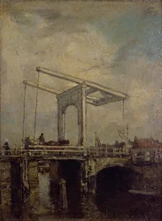 Een Ophaalbrug in een Nederlandse Stad, 1875