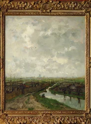 Moestuinen bij Den Haag (schilderij op doek)