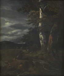Landschap met een jachttafereel