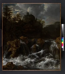 Landschap met waterval, voor 1682