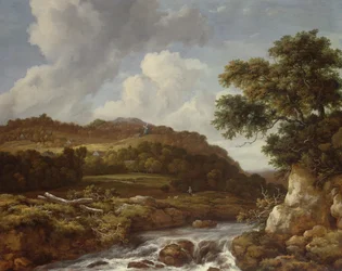 Bergachtig Landschap met een Stroomversnelling