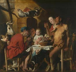 De sater bij de boer