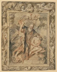 Het offer van Isaak (Gen. 22,1-12) in een figuratieve rand
