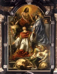 Dutch: H. Carolus Borromeus als middelaar voor de pestlijders Carolus Borromeus interceding for the Plague Sufferers