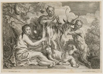 Jupiter gevoed door de geit Amalthea