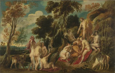 Marsyas mishandeld door de muzen