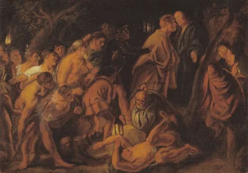 Het verraad en de arrestatie van Christus in Gethsemane