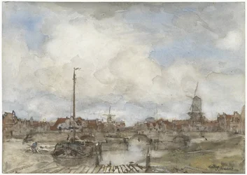 Gezicht op een stad