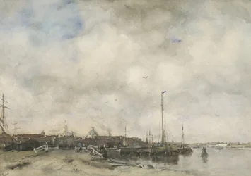 Gezicht op een stad