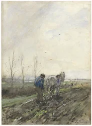Ploegende boer