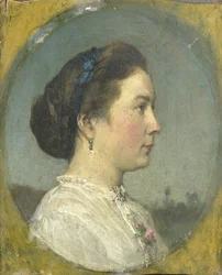 Portret van Catharina Hendrika Horn, de vrouw van de kunstenaar