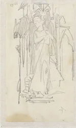 Schets van een standbeeld van H. Joris