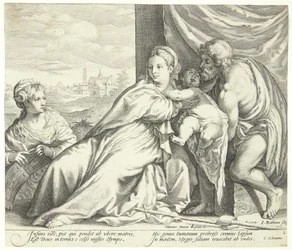 Madonna en kind met St. Johannes de Doper en St. Catharina