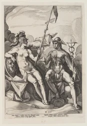 Pallas Athena en Mercurius