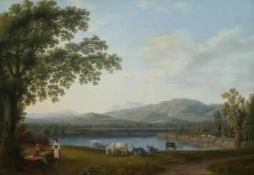 Uitzicht op de Sele en het massief van de Monti Alburni

Oorspronkelijke titel Blick auf den Sele und das Massiv der Monti Alburni