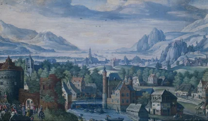 Landschap met het verhaal van Jefta