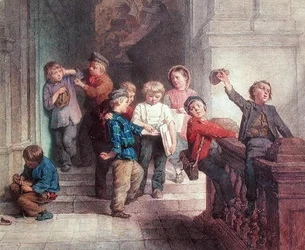 Buiten spelen bij het klaslokaal